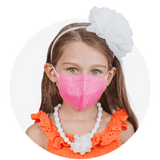 Kids, Pink Extra Small Particulate Respirator Fold Style With White Earloops  (Box of 20)